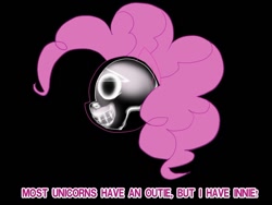 Size: 700x525 | Tagged: safe, artist:bakki, character:pinkie pie, species:pony, species:unicorn, female, horn, inwards horn, mare, mind blown, profile, skull, solo, this explains everything, unicorn pinkie pie, x-ray, x-ray picture