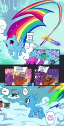 Size: 710x1400 | Tagged: safe, artist:bakki, character:rainbow dash, species:pegasus, species:pony, episode:the cutie mark chronicles, g4, my little pony: friendship is magic, bald, balderdash, comic, female, filly, filly rainbow dash, foal, no tail, rainbow trail, sonic rainboom, younger