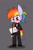 Size: 800x1200 | Tagged: safe, artist:joycall6, character:rainbow dash, species:anthro, species:pegasus, g4, alternate hairstyle, arm hooves, blushing, clothing, eye clipping through hair, female, gray background, mare, ponytail, simple background, solo, suit