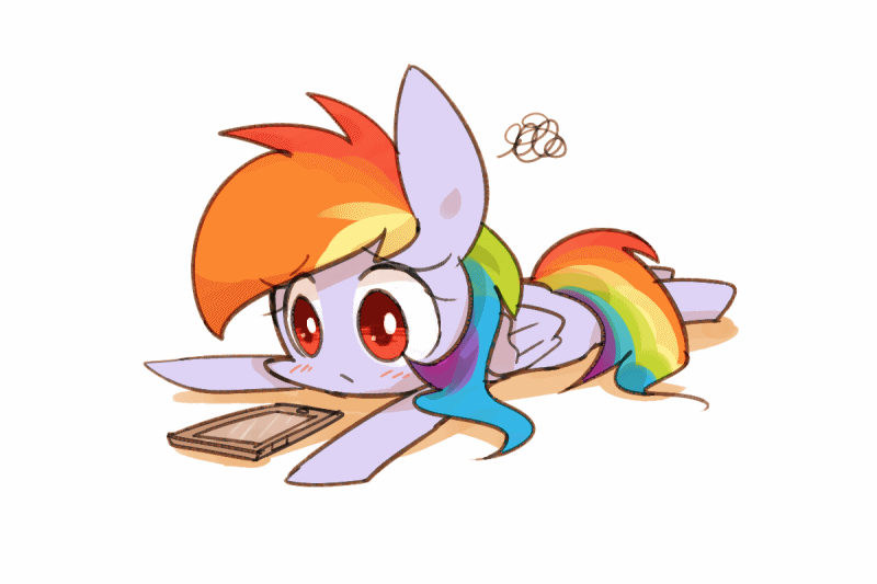 Size: 800x533 | Tagged: safe, artist:joycall6, character:rainbow dash, animated, female, phone, smartphone, solo