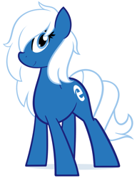 Size: 1497x1950 | Tagged: safe, artist:furrgroup, oc, oc only, oc:edge, species:earth pony, species:pony, browser ponies, female, hair over one eye, looking at you, mare, microsoft edge, simple background, smiling, solo, white background