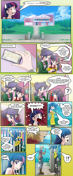 Size: 997x2398 | Tagged: safe, artist:mauroz, character:big mcintosh, character:rarity, character:twilight sparkle, species:human, comic, cropped, humanized, phone, smartphone