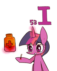 Size: 800x1000 | Tagged: safe, artist:joycall6, part of a set, character:twilight sparkle, character:twilight sparkle (alicorn), species:alicorn, species:pony, series:joycall6's periodic table, chemistry, crying, cut, female, injured, iodine, mare, periodic table, solo
