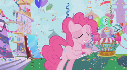 Size: 854x475 | Tagged: safe, artist:capnpea, edit, edited screencap, screencap, character:pinkie pie, character:spike, episode:the ticket master, g4, my little pony: friendship is magic, wat, what has science done