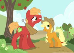 Size: 1280x920 | Tagged: safe, artist:spainfischer, character:applejack, character:big mcintosh, species:earth pony, species:pony, brother and sister, female, filly, male, stallion