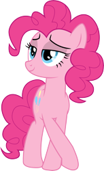 Size: 4125x6761 | Tagged: safe, artist:illumnious, character:pinkie pie, .ai available, absurd resolution, bedroom eyes, female, simple background, solo, transparent background, vector