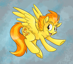 Size: 1142x1000 | Tagged: safe, artist:spainfischer, character:spitfire, species:pegasus, species:pony, cute, cutefire, dawwww, eyelashes, female, fire, flying, happy, open mouth, solo, underhoof, wonderbolts