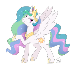Size: 1894x1729 | Tagged: safe, artist:notenoughapples, character:princess celestia, female, solo