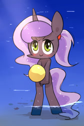 Size: 1000x1500 | Tagged: safe, artist:joycall6, character:princess luna, beach, female, solo, water