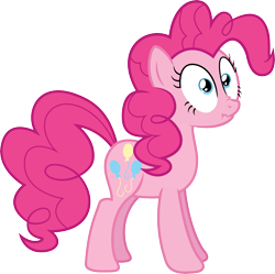 Size: 4833x4819 | Tagged: safe, artist:illumnious, character:pinkie pie, .ai available, absurd resolution, female, scrunchy face, simple background, solo, transparent background, vector, wide eyes