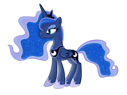 Size: 6412x4769 | Tagged: safe, artist:illumnious, character:princess luna, absurd resolution, female, simple background, solo, transparent background, vector