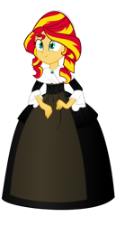 Size: 600x1165 | Tagged: safe, artist:queencold, character:sunset shimmer, my little pony:equestria girls, clothing, dress, dutch, female, netherlands, simple background, solo, transparent background