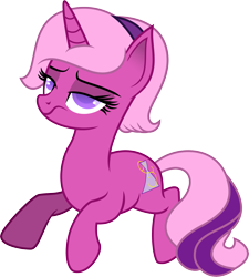 Size: 3383x3754 | Tagged: safe, artist:illumnious, oc, oc only, oc:flares midnight, species:pony, species:unicorn, .ai available, female, simple background, smugface, solo, transparent background, vector