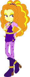 Size: 4314x11058 | Tagged: safe, artist:illumnious, character:adagio dazzle, ponyscape, equestria girls:rainbow rocks, g4, my little pony: equestria girls, my little pony:equestria girls, absurd resolution, adobe illustrator, amulet, boots, clothing, diamonds, female, fingerless gloves, gloves, hand on hip, high heel boots, inkscape, music notes, necklace, not impressed, raised eyebrow, shoes, simple background, solo, spikes, transparent background, vector