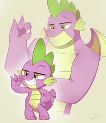 Size: 1703x1966 | Tagged: safe, artist:drtuo4, character:spike, g4, older spike, solo