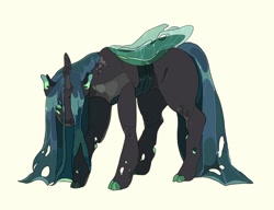 Size: 928x711 | Tagged: safe, artist:xeiphi, character:queen chrysalis, species:changeling, g4, claws, solo