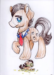 Size: 1447x2015 | Tagged: safe, artist:cutepencilcase, character:filthy rich, male, solo, traditional art