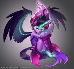 Size: 860x800 | Tagged: safe, artist:racoonsan, character:midnight sparkle, character:twilight sparkle, character:twilight sparkle (scitwi), species:eqg human, equestria girls:friendship games, g4, my little pony: equestria girls, my little pony:equestria girls, adorasexy, bare shoulders, crying, cute, female, lonely, looking at you, midnight sparkle, midnightabetes, sad, sexy, sleeveless, solo, spread wings, strapless, stupid sexy midnight sparkle, sweet dreams fuel, twiabetes, wings