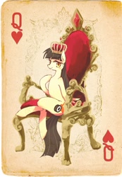 Size: 831x1200 | Tagged: safe, artist:kolshica, character:wild fire, playing card, queen of hearts