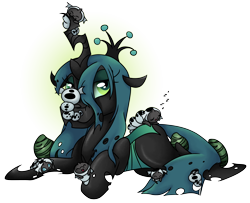 Size: 3988x3242 | Tagged: safe, artist:cutepencilcase, character:queen chrysalis, species:changeling, episode:the times they are a changeling, g4, my little pony: friendship is magic, changeling larva, changeling queen, cute, cutealis, cuteling, egg, female, grub, larva, looking at you, mommy chrissy, mother and child, nymph, onomatopoeia, simple background, sleeping, smiling, transparent background, zzz