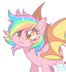 Size: 3651x4000 | Tagged: safe, artist:centchi, artist:hawthornss, oc, oc only, oc:paper stars, species:bat pony, species:pony, absurd resolution, amputee, bat pony oc, collaboration, cute, diabetes, ear fluff, looking at you, ocbetes, paperbetes, puffy cheeks, simple background, solo, transparent background