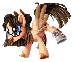 Size: 1024x858 | Tagged: safe, artist:centchi, oc, oc only, oc:decibel disorder, species:pegasus, species:pony, clothing, converse, glasses, nail polish, shoes, simple background, sneakers, solo, toenail polish, transparent background, watermark