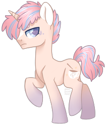 Size: 2464x2904 | Tagged: safe, artist:hawthornss, oc, oc only, oc:temporary fix, species:pony, species:unicorn, frown, gradient hooves, looking at you, simple background, solo, transparent background
