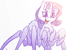 Size: 4000x2600 | Tagged: safe, artist:fluffyxai, character:rarity, blushing, cute, female, monster pony, original species, raribetes, simple background, solo, species swap, spider, spiderpony, spiderponyrarity