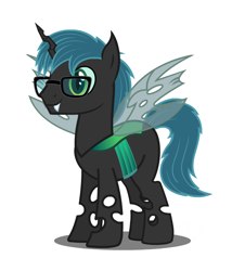 Size: 626x731 | Tagged: safe, artist:flash equestria photography, oc, oc only, oc:stratamax, species:changeling, changeling oc, glasses, simple background, solo, white background