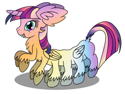 Size: 2560x1920 | Tagged: safe, artist:cybersquirrel, character:applejack, character:fluttershy, character:pinkie pie, character:rainbow dash, character:rarity, character:twilight sparkle, oc, oc:xii, species:alicorn, species:pony, adoracreepy, appleflaritwidashpie, black outlines, chest fluff, colored wings, creepy, cute, dock, double wings, ear fluff, fangs, fusion, gradient eyes, gradient hair, gradient hooves, gradient wings, heterochromia, horn, impossibly large ears, mane six, monster mare, monster pony, multiple limbs, multiple wings, shadow, sharp teeth, simple background, solo, teeth, this isn't even my final form, transparent background, unshorn fetlocks, wat, what has magic done, what has science done, wings, wtf