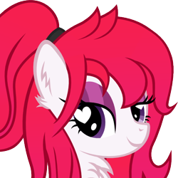 Size: 512x512 | Tagged: safe, artist:the smiling pony, oc, oc only, oc:marshmallow, species:earth pony, species:pony, .svg available, bust, chest fluff, derpibooru badge, ear fluff, female, fluffy, heart, heart eyes, lidded eyes, mare, portrait, simple background, smiling, solo, svg, transparent background, vector, wingding eyes
