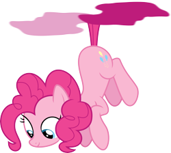Size: 4460x4000 | Tagged: safe, artist:jeatz-axl, character:pinkie pie, episode:amending fences, g4, my little pony: friendship is magic, absurd resolution, female, floating, looking down, pinkie being pinkie, pinkie physics, pinkiecopter, raised hoof, raised tail, simple background, solo, tail, tailcopter, transparent background, vector