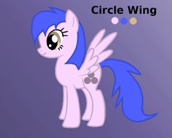 Size: 400x320 | Tagged: safe, artist:platinumdrop, oc, oc only, oc:circle wing, species:pegasus, species:pony, female, gradient background, mare, reference sheet, solo