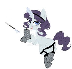 Size: 1024x987 | Tagged: safe, artist:azure-art-wave, oc, oc only, species:pony, species:unicorn, cigarette, cigarette holder, cigarette smoke, female, fishnets, magic, mare, not rarity, simple background, solo, transparent background, watermark