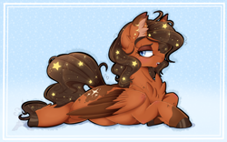 Size: 1024x640 | Tagged: safe, artist:pvrii, oc, oc only, oc:jasmine, species:pegasus, species:pony, chest fluff, female, mare, prone, solo