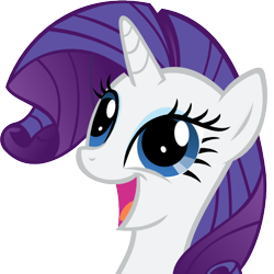 Size: 512x512 | Tagged: safe, artist:the smiling pony, character:rarity, species:pony, species:unicorn, .svg available, bust, derpibooru badge, female, portrait, rarara, simple background, solo, svg, transparent background, vector, wahaha