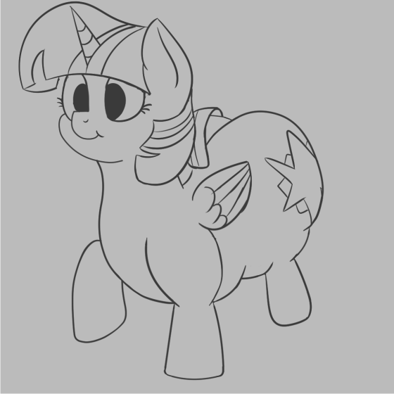 Size: 560x560 | Tagged: safe, artist:andelai, character:twilight sparkle, character:twilight sparkle (alicorn), species:alicorn, species:pony, animated, blinking, chubby, fat, female, gif, gray background, grayscale, monochrome, obese, plump, princess twilard, simple background, smiling, solo, the ass was fat, thick, thighlight sparkle, thunder thighs, twilard sparkle, twilight has a big ass, walk cycle, walking