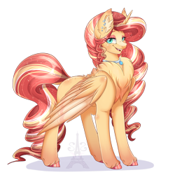 Size: 1024x1024 | Tagged: safe, artist:pvrii, oc, oc only, species:alicorn, species:pony, chest fluff, cute, ear fluff, female, fluffy, impossibly large chest fluff, long mane, long tail, looking at you, mare, not sunset shimmer, ocbetes, simple background, smiling, solo, transparent background, unshorn fetlocks