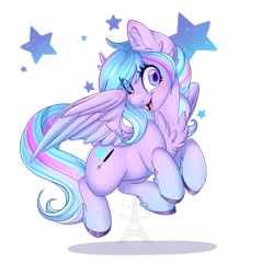 Size: 1024x1024 | Tagged: safe, artist:pvrii, oc, oc only, oc:diamond spark, species:pegasus, species:pony, art trade, female, mare, open mouth, simple background, solo, transparent background