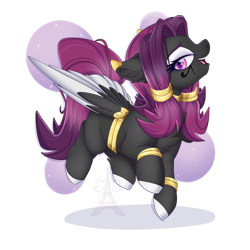 Size: 1024x1024 | Tagged: safe, artist:pvrii, oc, oc only, oc:insidious, species:pegasus, species:pony, art trade, female, mare, open mouth, simple background, solo, transparent background
