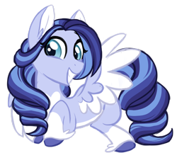 Size: 1024x926 | Tagged: safe, artist:azure-art-wave, oc, oc only, oc:azure, oc:periwinkle, oc:rose, species:pegasus, species:pony, female, fusion, mare, prone, simple background, solo, transparent background