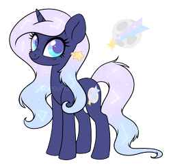 Size: 2670x2618 | Tagged: safe, artist:hawthornss, oc, oc only, oc:stardancer, species:pony, species:unicorn, cute, hairpin, looking at you, simple background, smiling, solo, transparent background