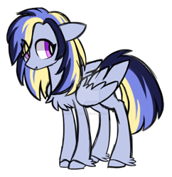 Size: 1024x1060 | Tagged: safe, artist:azure-art-wave, oc, oc only, oc:willow, parent:flash sentry, parent:rainbow dash, parents:flashdash, species:pony, chest fluff, female, mare, offspring, simple background, solo, transparent background, watermark