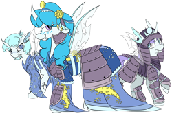 Size: 7129x4738 | Tagged: safe, artist:cutepencilcase, oc, oc only, species:changeling, absurd resolution, armor, clothing, commission, kimono (clothing), simple background, transparent background