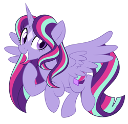 Size: 1024x995 | Tagged: safe, artist:azure-art-wave, oc, oc only, oc:andromeda, parent:starlight glimmer, parent:twilight sparkle, parents:twistarlight, species:alicorn, species:pony, alicorn oc, female, magical lesbian spawn, mare, offspring, simple background, solo, transparent background