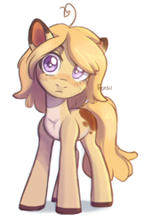 Size: 1944x3000 | Tagged: safe, artist:fensu-san, oc, oc only, species:earth pony, species:pony, chromatic aberration, female, mare, simple background, sketch, solo, white background