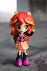 Size: 4000x6000 | Tagged: safe, artist:artofmagicpoland, character:sunset shimmer, my little pony:equestria girls, boop, doll, equestria girls minis, female, irl, merchandise, photo, pose, ready to boop, toy