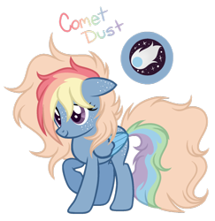 Size: 1024x1052 | Tagged: safe, artist:mintoria, oc, oc only, oc:comet dust, species:pegasus, species:pony, female, mare, reference sheet, simple background, solo, transparent background, two toned wings