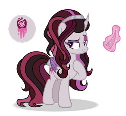 Size: 1024x942 | Tagged: safe, artist:mintoria, oc, oc:dawn, species:alicorn, species:pony, curved horn, cutie mark, female, magic, mare, simple background, solo, transparent background, two toned wings