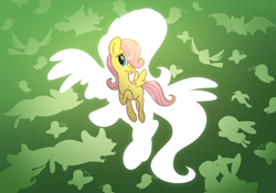 Size: 5000x3500 | Tagged: safe, artist:fluffyxai, character:fluttershy, species:pegasus, species:pony, abstract background, animal, female, filly, filly fluttershy, solo, vector, younger